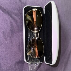 Nine West Brown Aviator Sunglasses